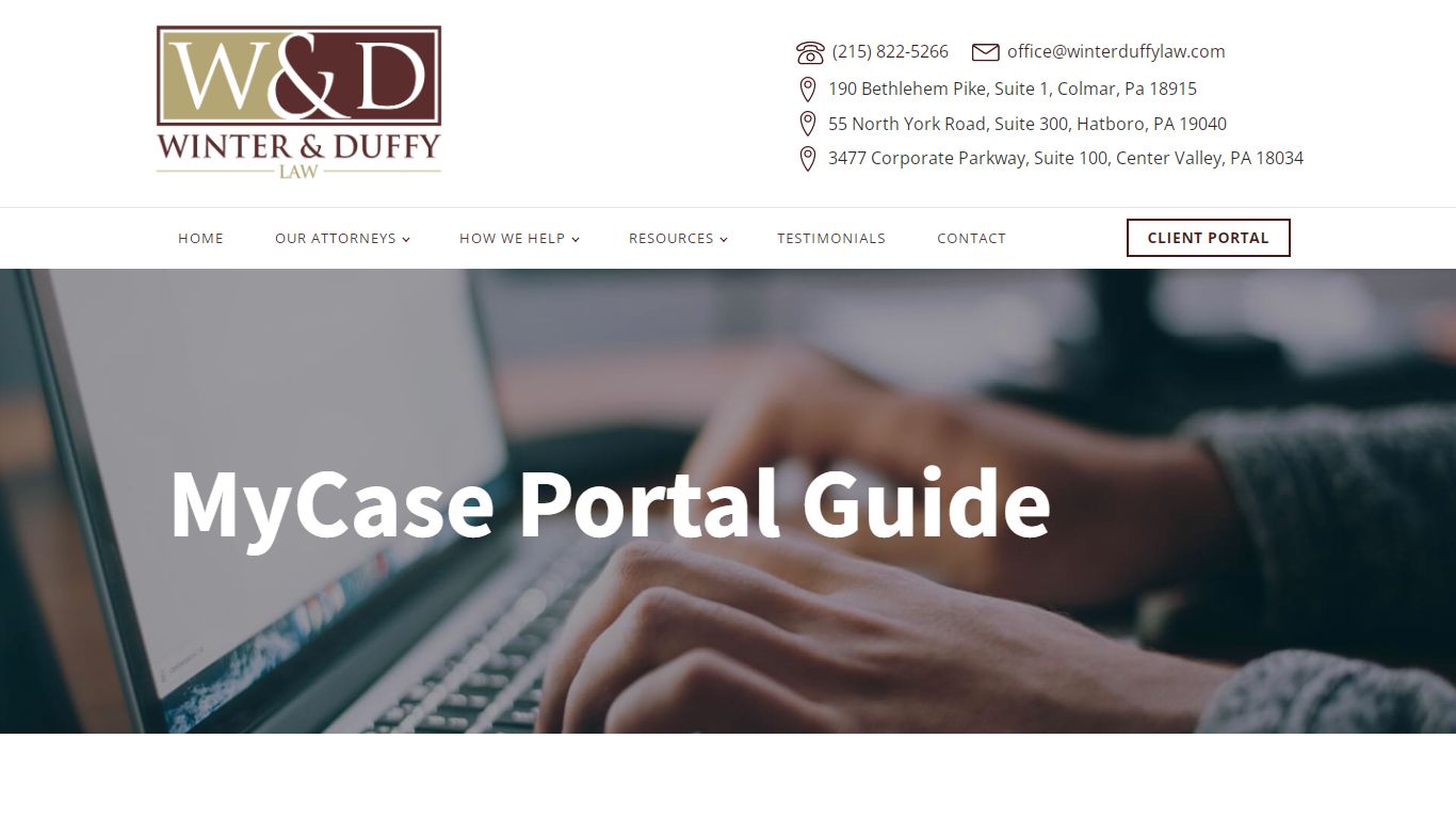 MyCase Portal Guide - Winter & Duffy Law